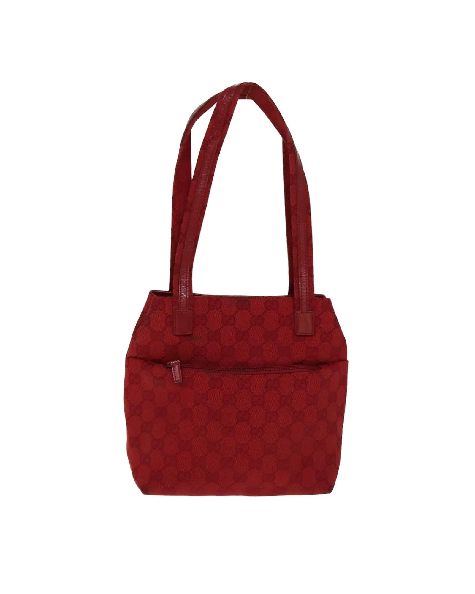 GG Canvas Shoulder Bag in Red