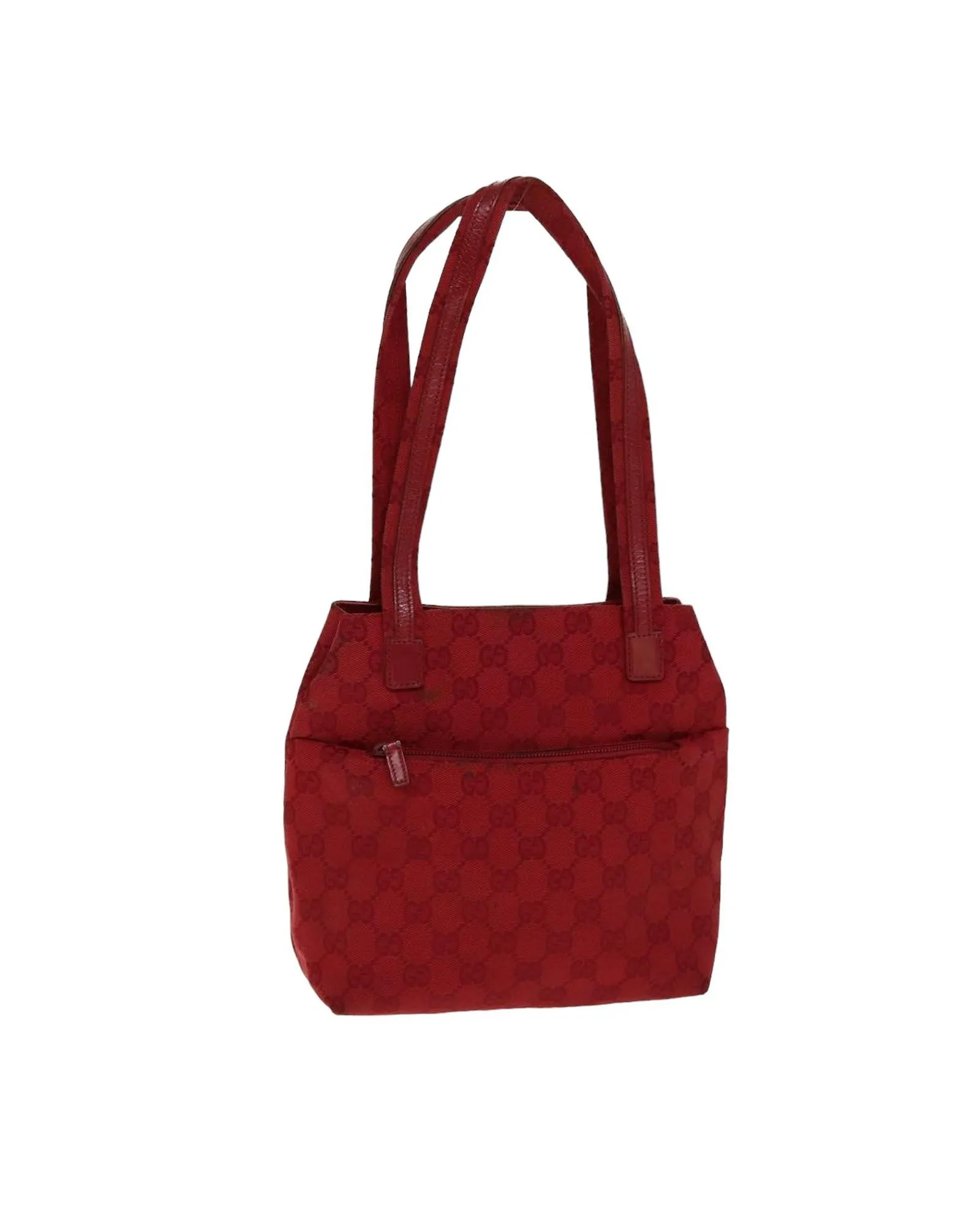 GG Canvas Shoulder Bag in Red