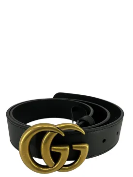 GUCCI GG Marmont Thin Leather Belt Size 80 NEW