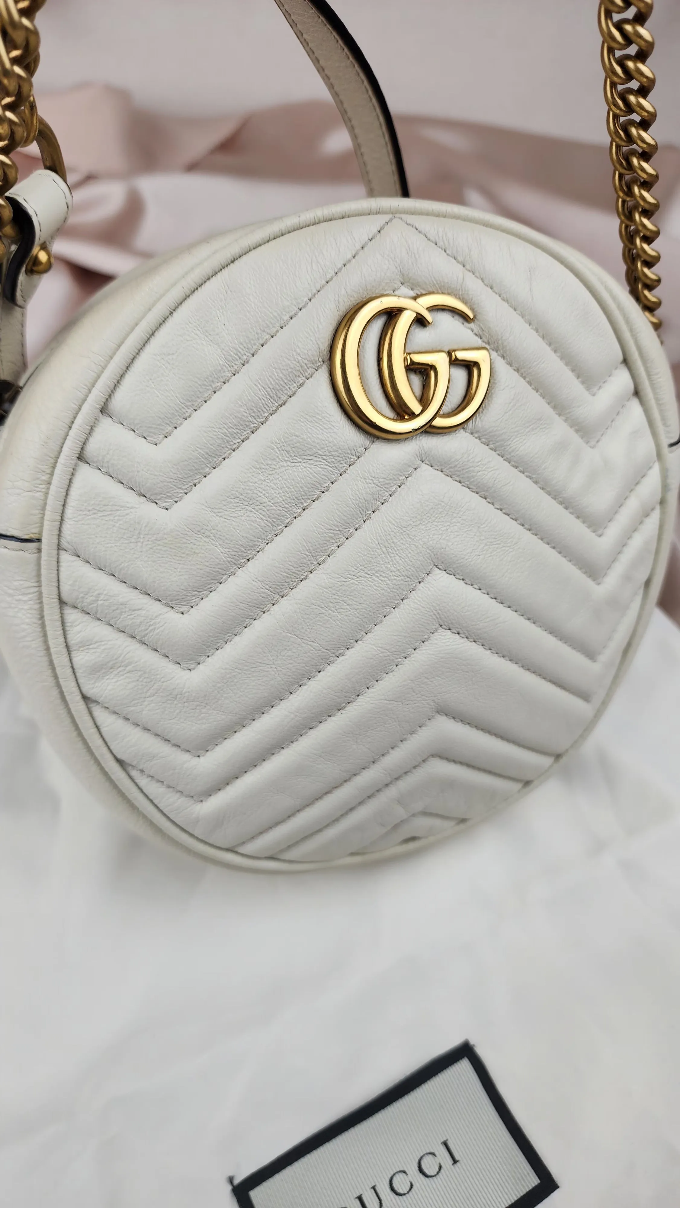 Gucci Marmont Round Leather Crossbody