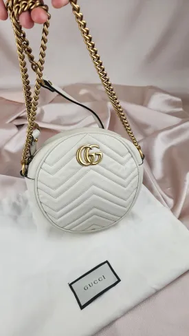 Gucci Marmont Round Leather Crossbody