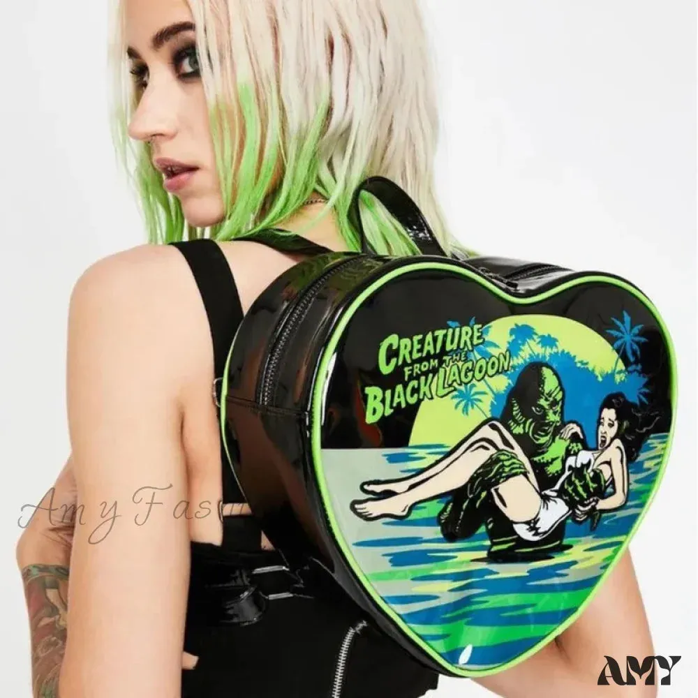 Heart Bag Punk Fashion Mini Gothic Rock Crossbody Y2k Grunge