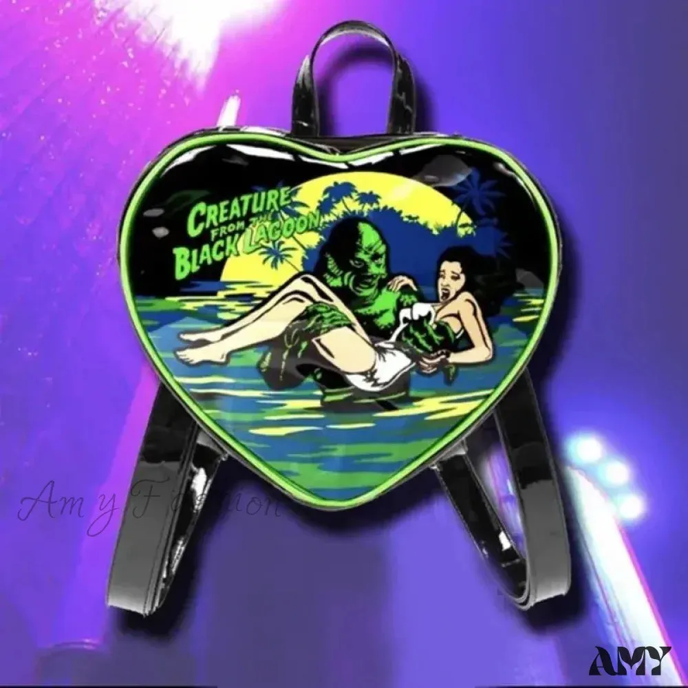 Heart Bag Punk Fashion Mini Gothic Rock Crossbody Y2k Grunge