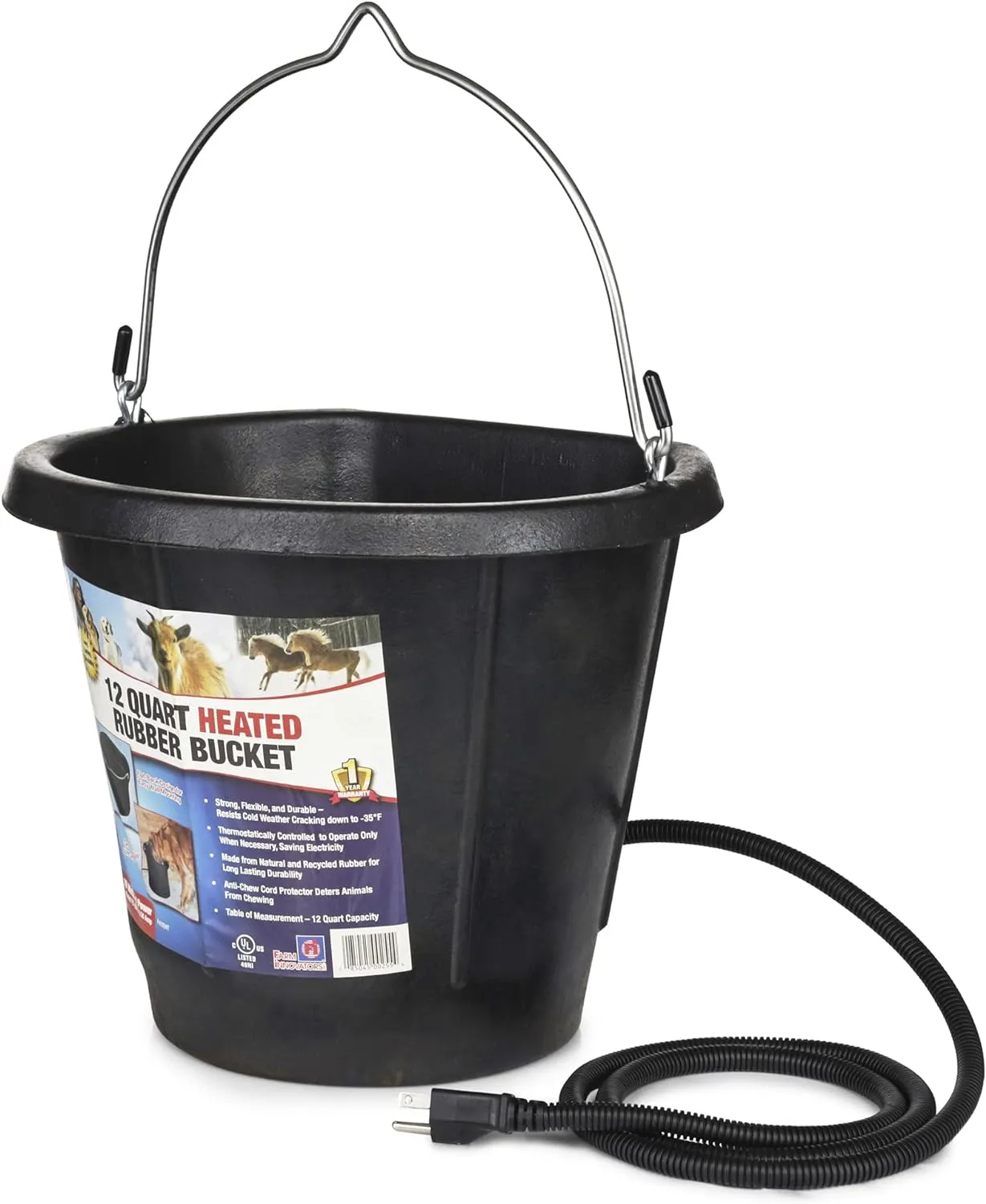 Heated Flat-Back Rubber Bucket