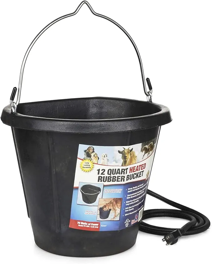 Heated Flat-Back Rubber Bucket