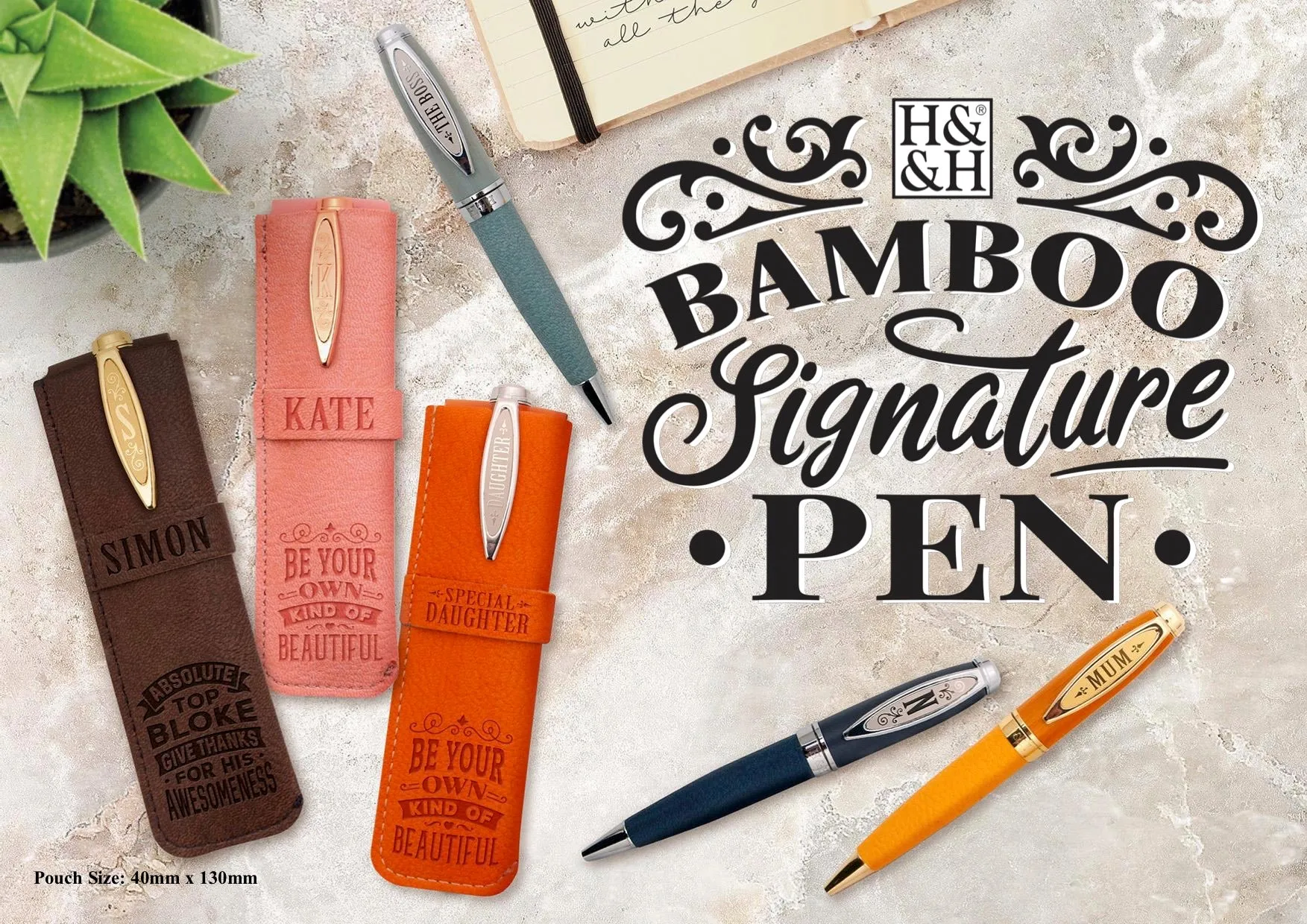 History & Heraldry Personalised Bamboo Signature Pens - Danielle