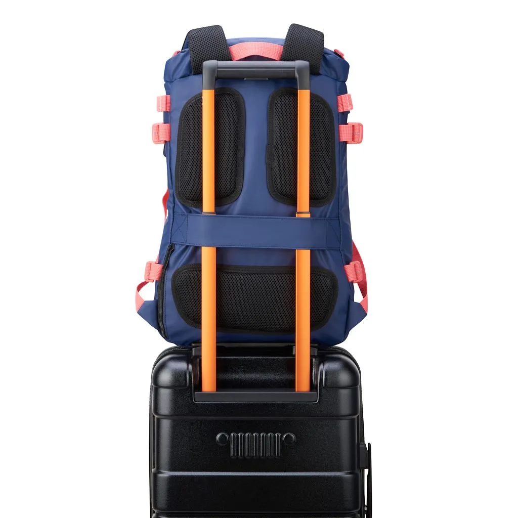 Jeep Cylindrical 17" Laptop Backpack with RFID - Navy