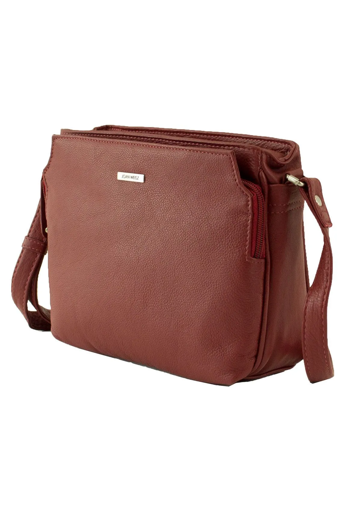 JOAN WEISZ LEATHER EAST/WEST MINI SLING BAG