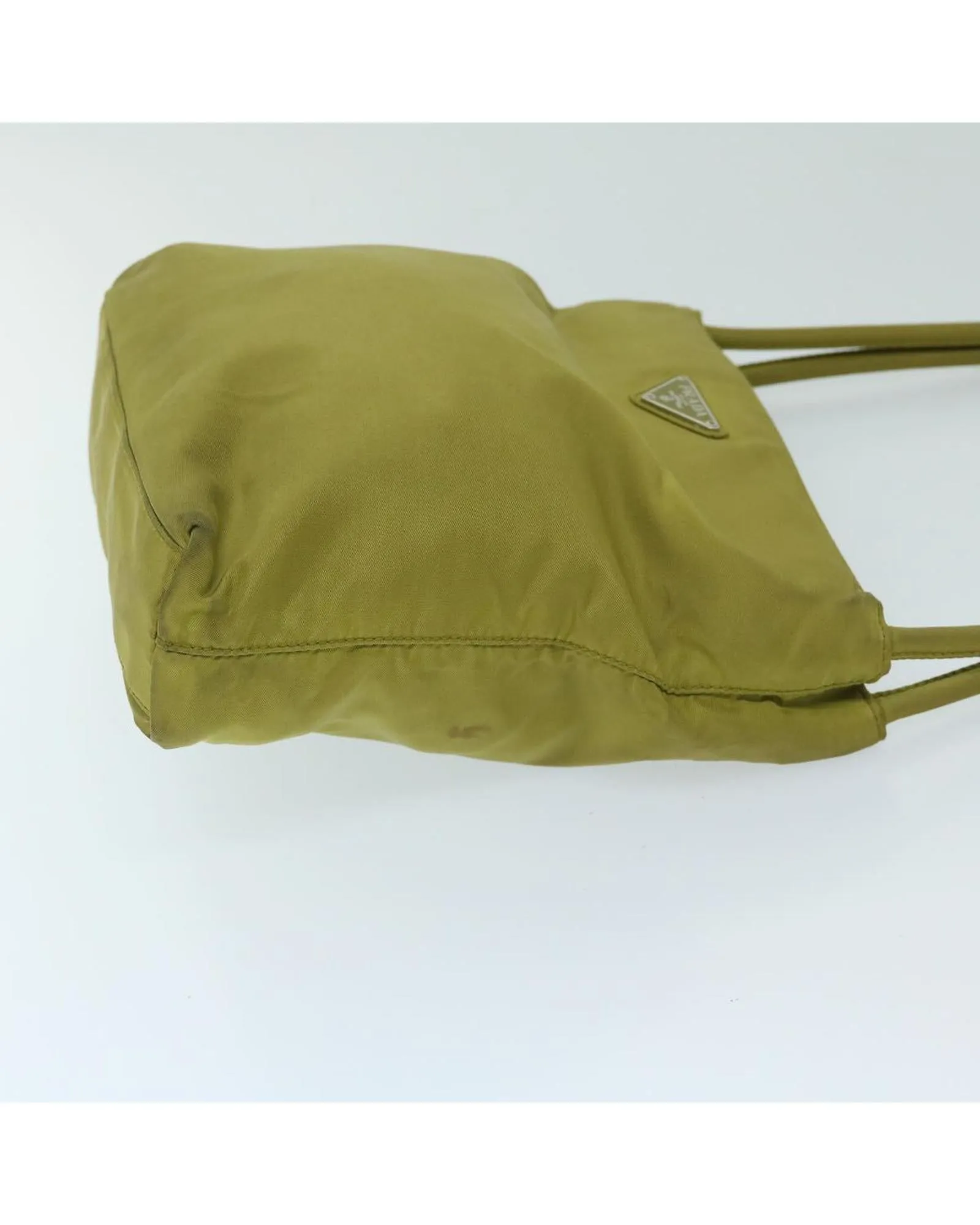 Khaki Nylon Shoulder Bag by Italian Designer - Authentic & Vintage