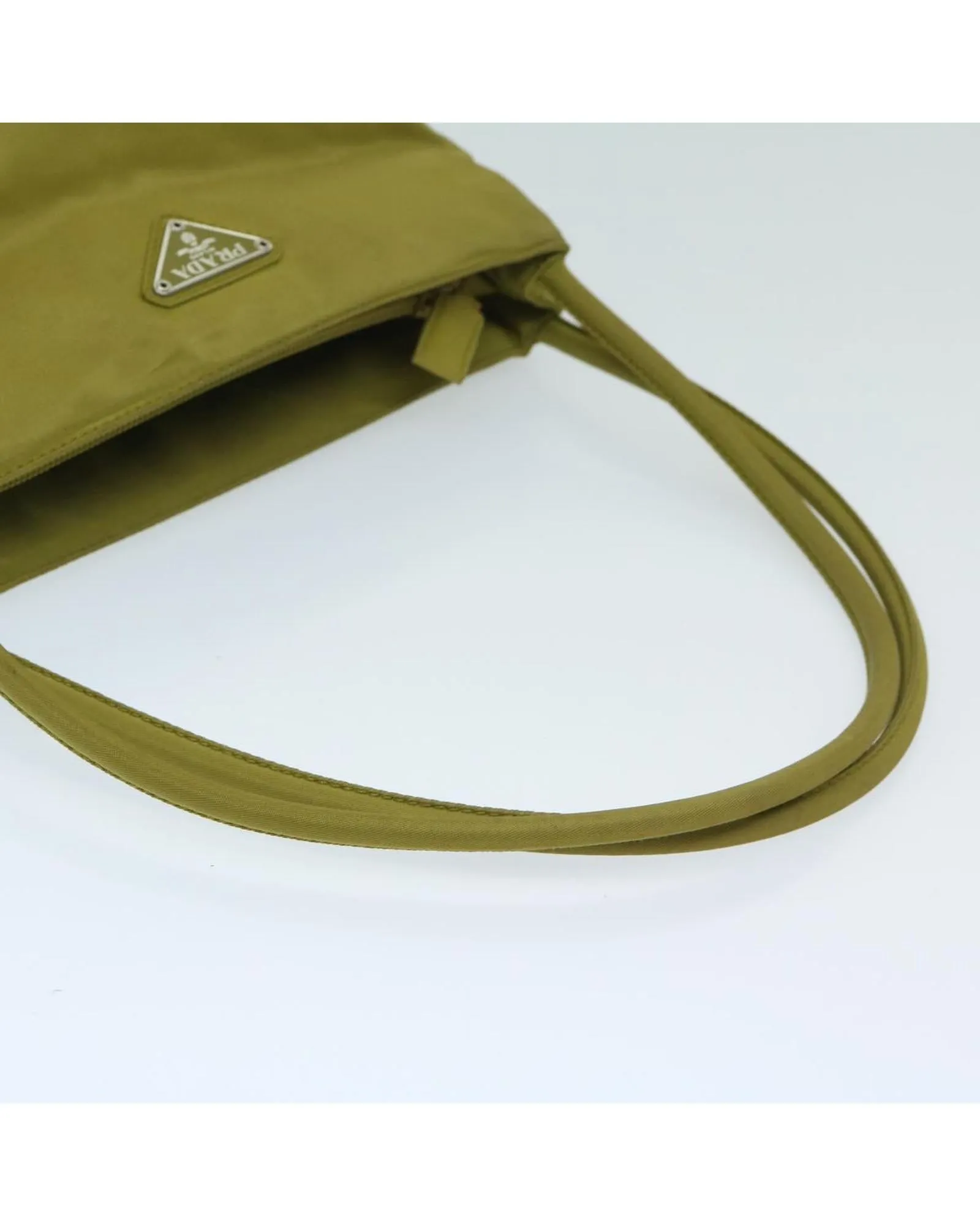 Khaki Nylon Shoulder Bag by Italian Designer - Authentic & Vintage