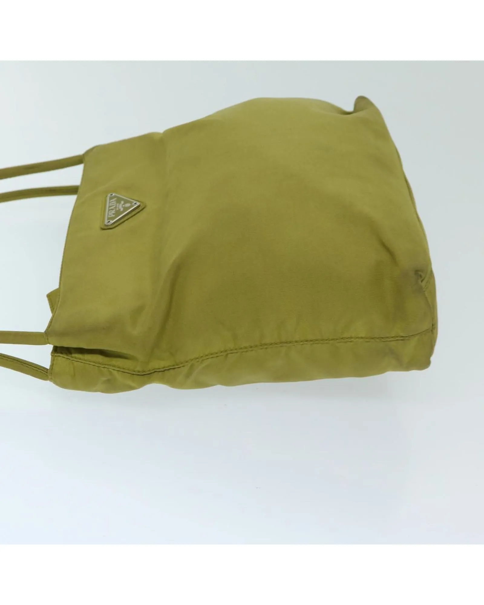 Khaki Nylon Shoulder Bag by Italian Designer - Authentic & Vintage