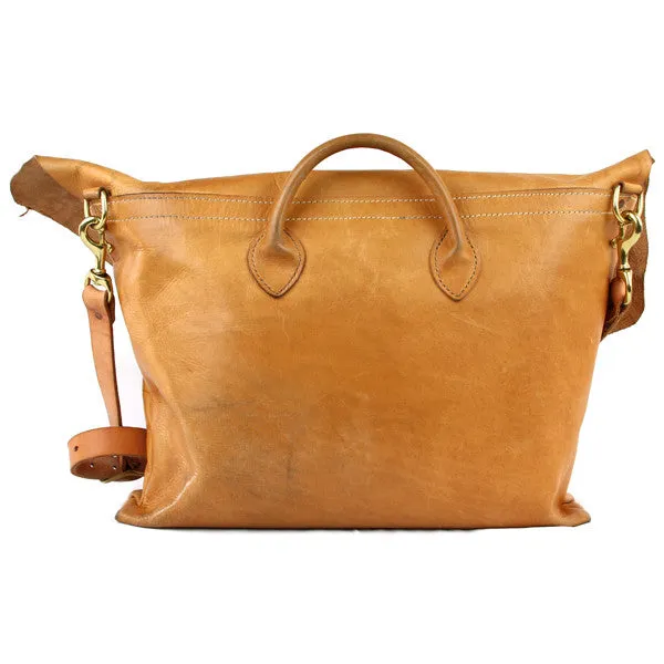 Large Leather Messenger Bag - Natural "Cascade"