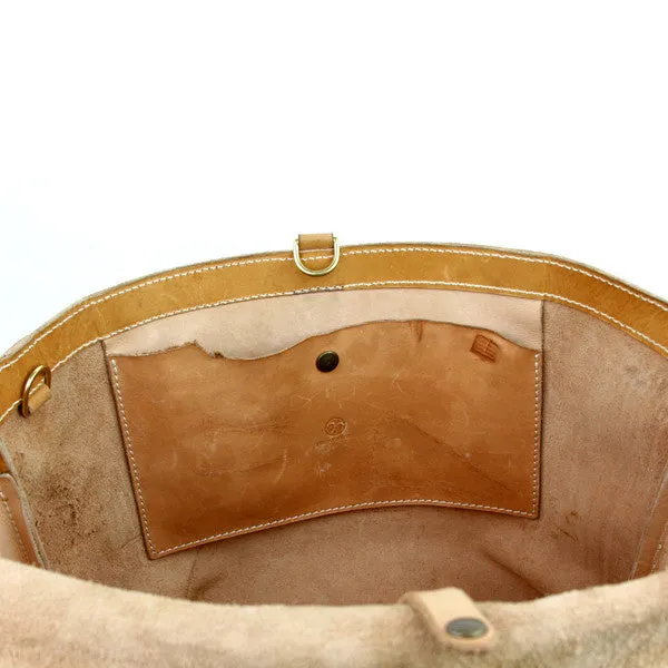 Large Leather Messenger Bag - Natural "Cascade"