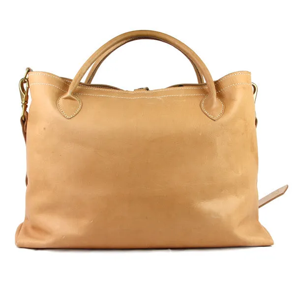 Large Leather Utility Bag - Natural "Cascade"