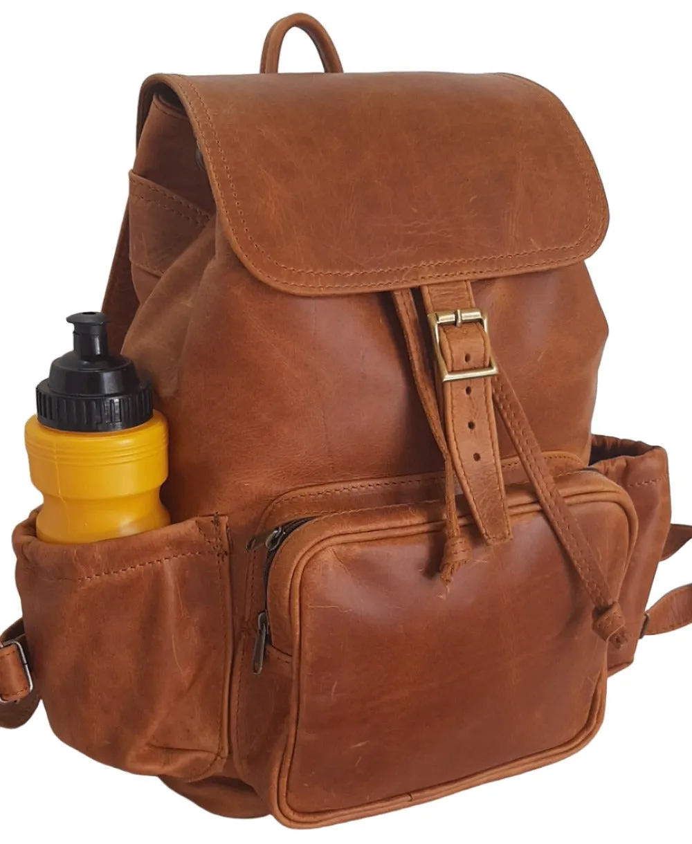 Leather Backpacks with flap XL