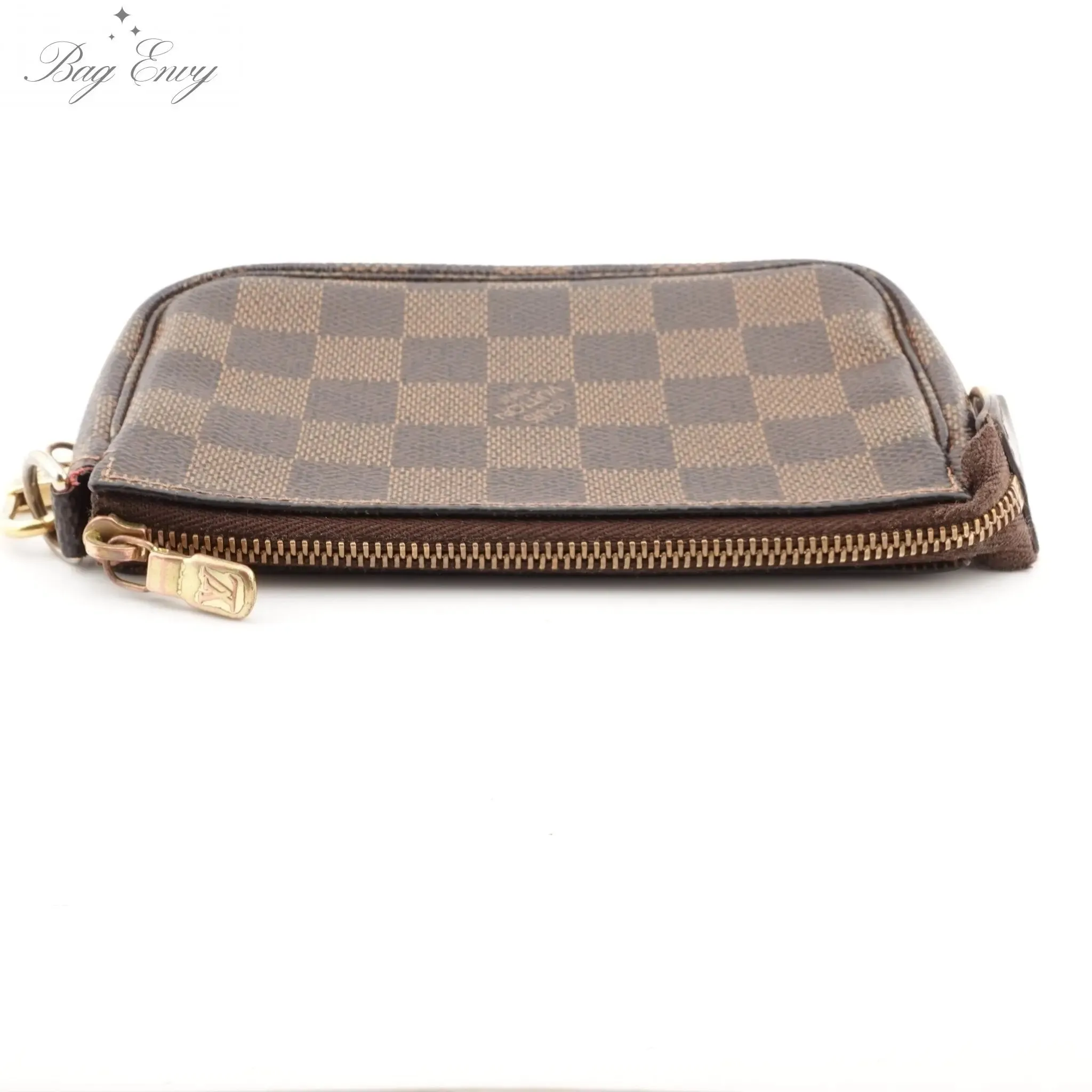 LOUIS VUITTON Damier Ebene Mini Pochette Accessories with Chain