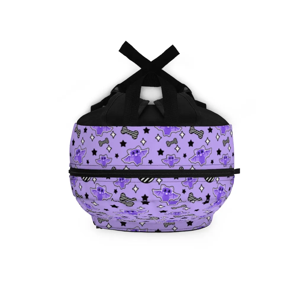 Magical Kawaii Spooky Bats Purple Backpack