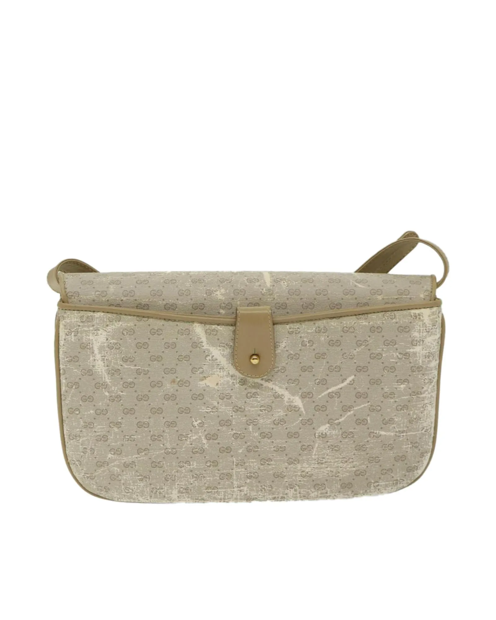 Micro GG Canvas Shoulder Bag in Beige