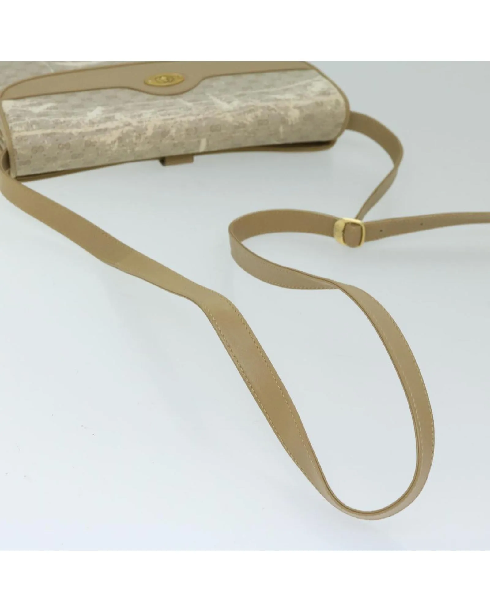 Micro GG Canvas Shoulder Bag in Beige