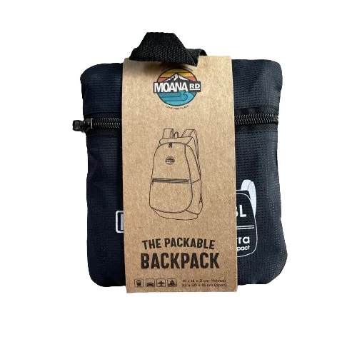 MOANA RD Packable Backpack - Black