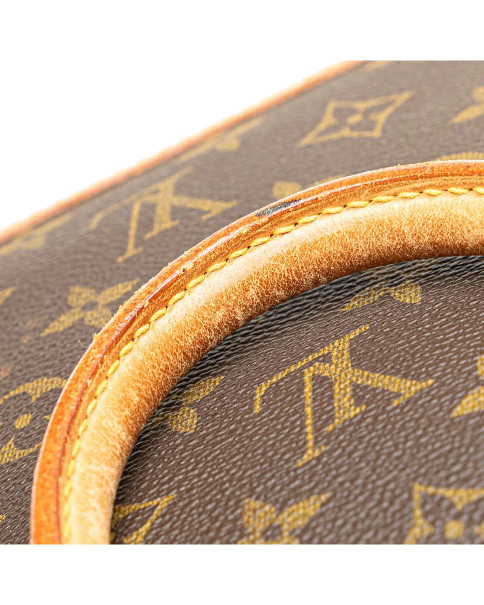 Monogram Canvas Alma PM with Leather Handles and Top Zip Closure