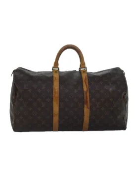 Monogram Canvas Boston Bag with Surface Detailing