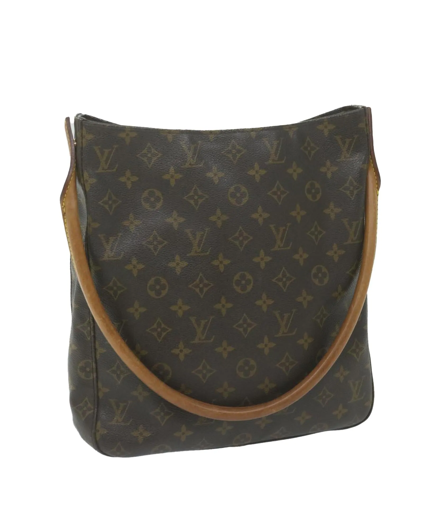 Monogram Canvas Shoulder Bag with Shoulder Drop