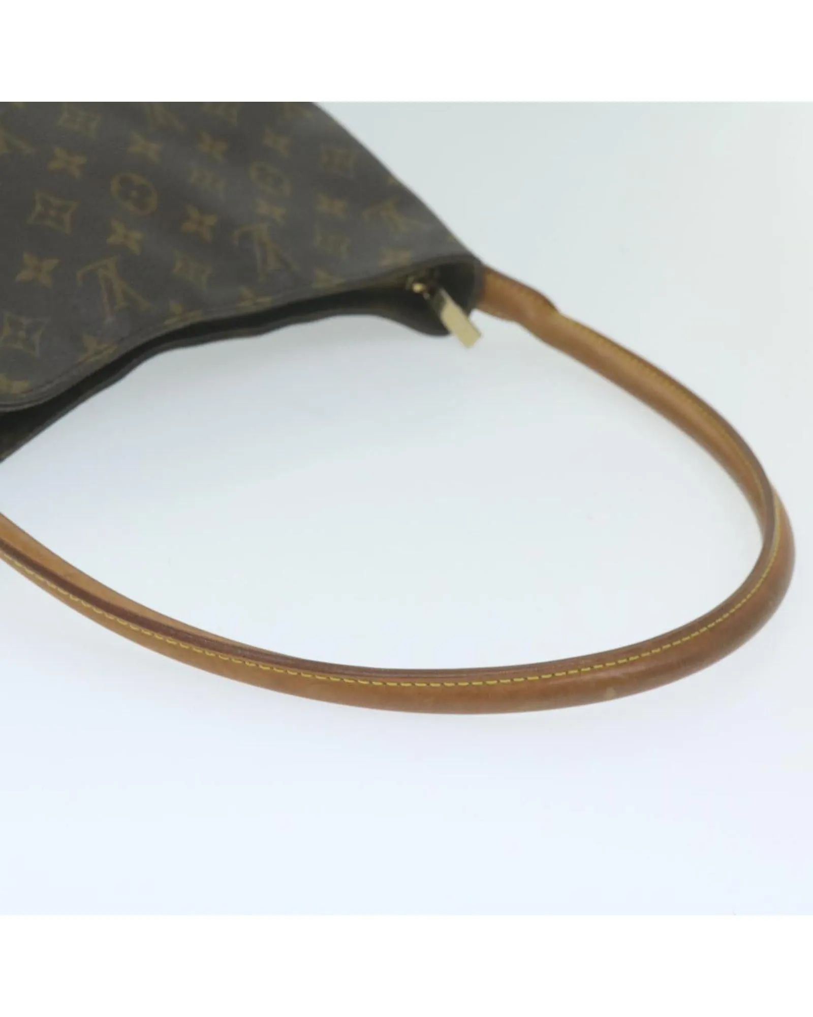 Monogram Canvas Shoulder Bag with Shoulder Drop