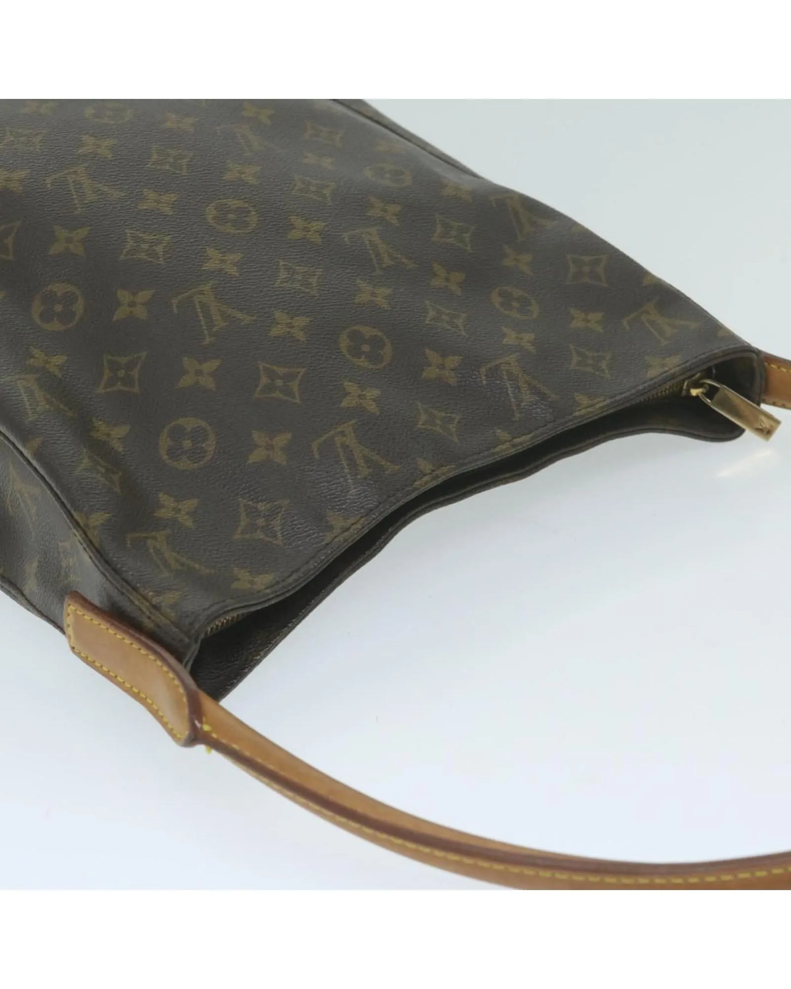 Monogram Canvas Shoulder Bag with Shoulder Drop