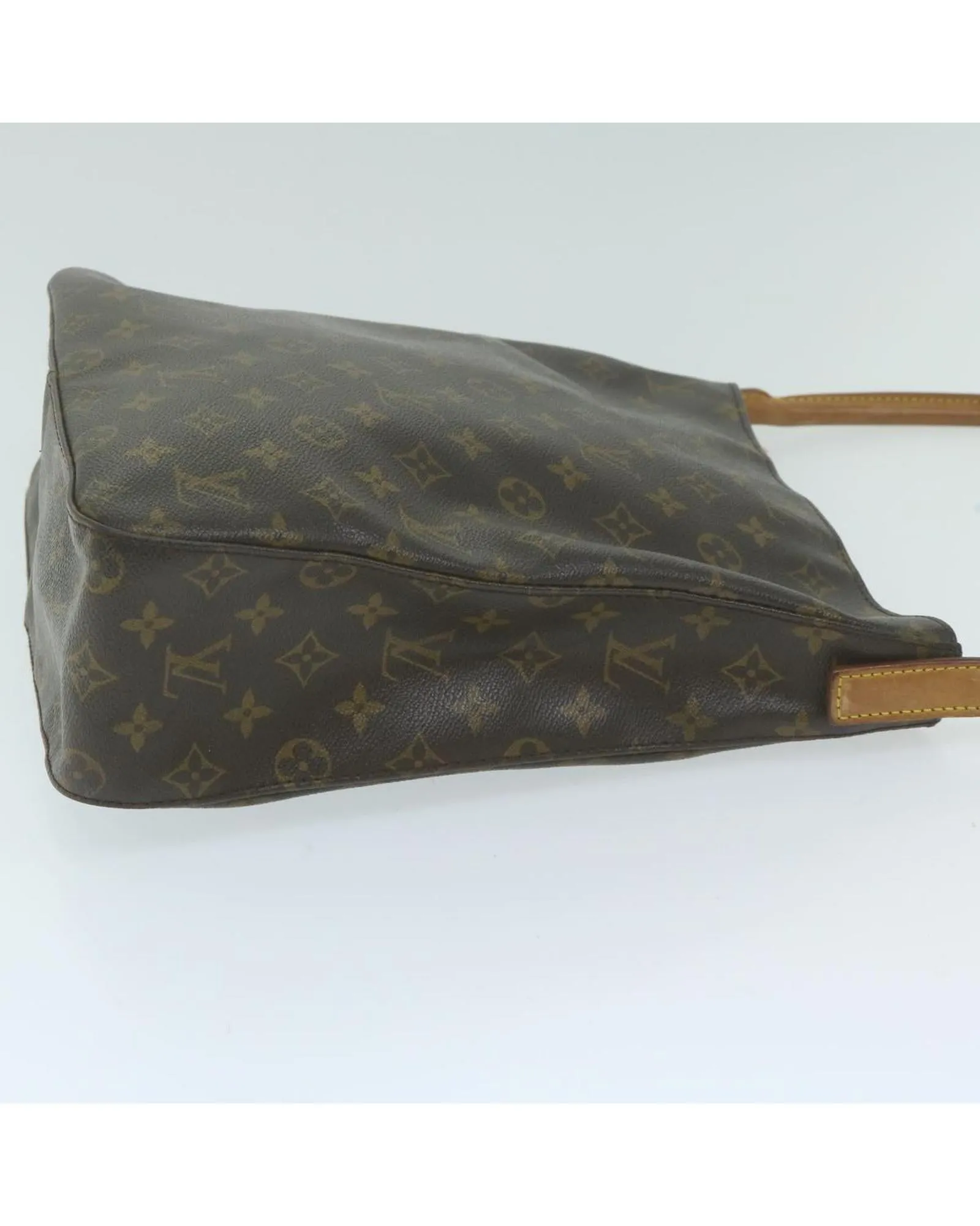 Monogram Canvas Shoulder Bag with Shoulder Drop