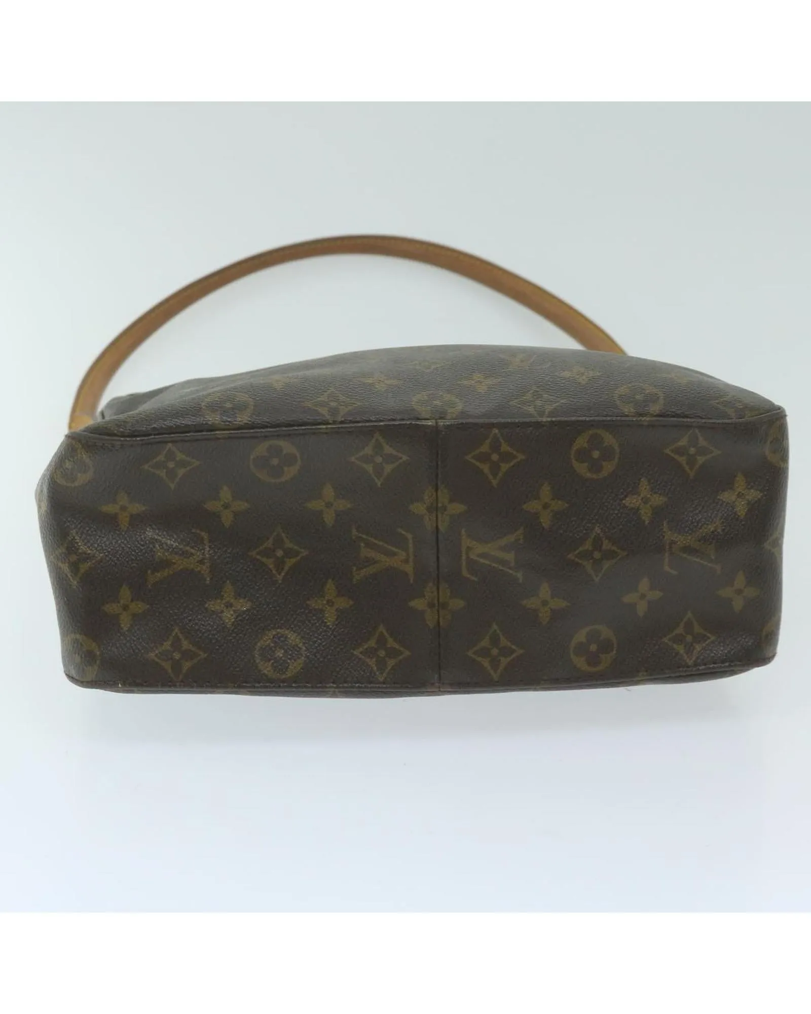 Monogram Canvas Shoulder Bag with Shoulder Drop