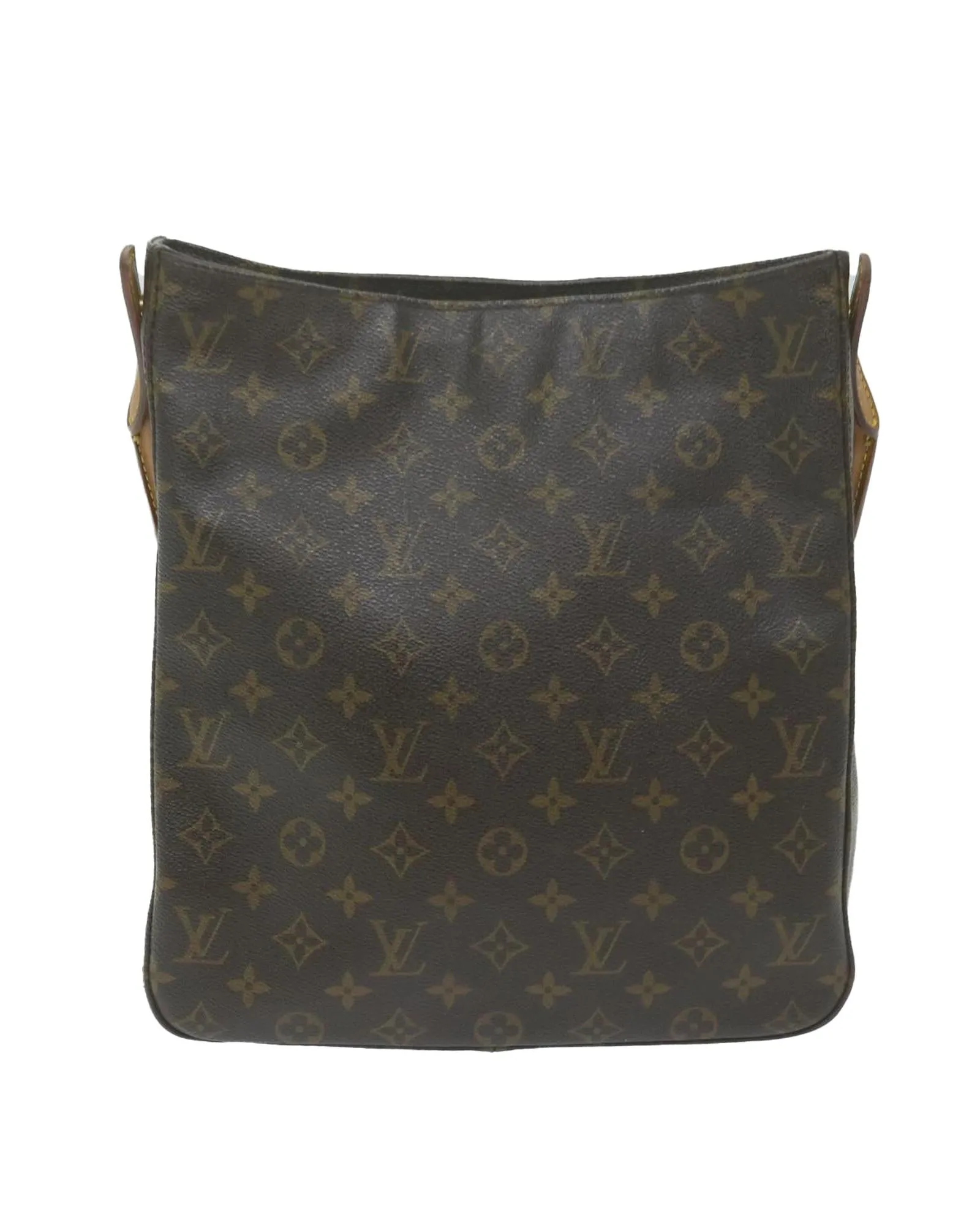 Monogram Canvas Shoulder Bag with Shoulder Drop