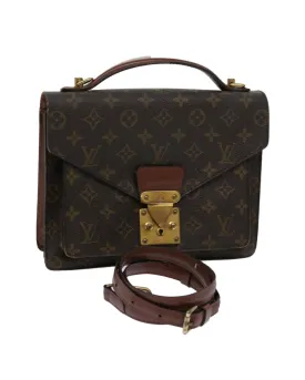 Monogram Canvas Shoulder Bag with Shoulder Strap - Authentic LV