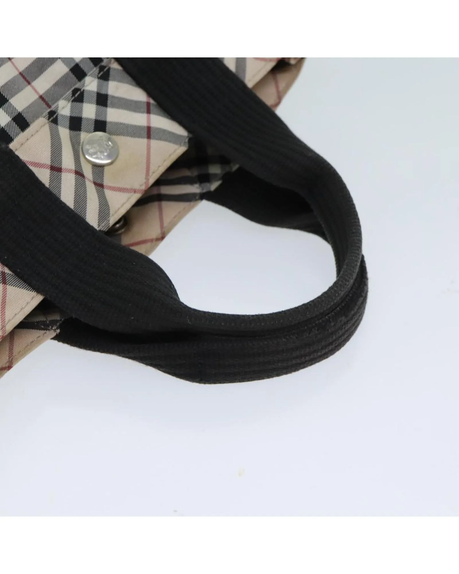 Nova Check Blue Label Nylon Hand Bag