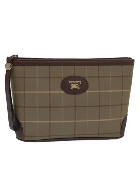 Nova Check Leather Pouch with Flap Closure