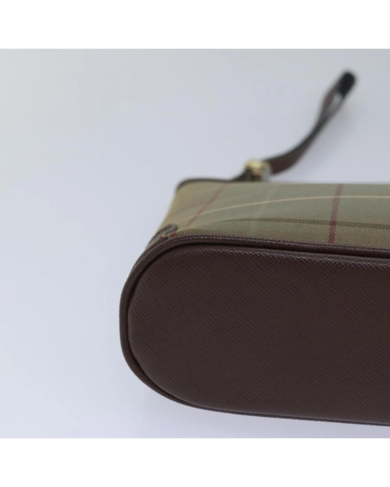 Nova Check Leather Pouch with Flap Closure