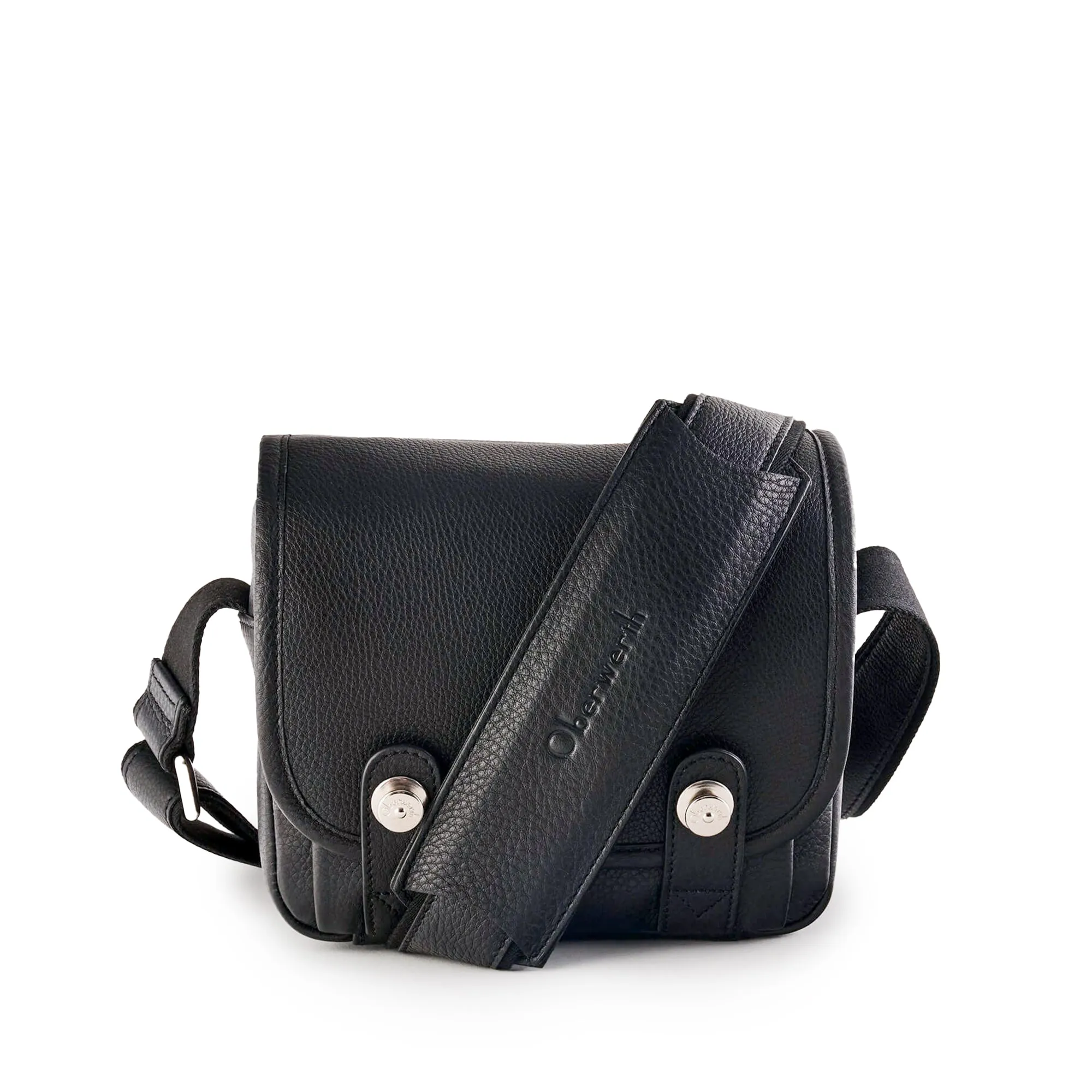 Oberwerth ‘Phil’ Leather Camera Bag - Black with Black Stiching