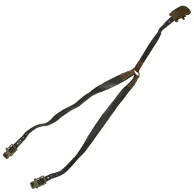 Original German WWII Lightweight (Mounted) Leather Combat Suspender Y Straps - As Used by Paratroopers, Cavalry, Armor Crews & Others