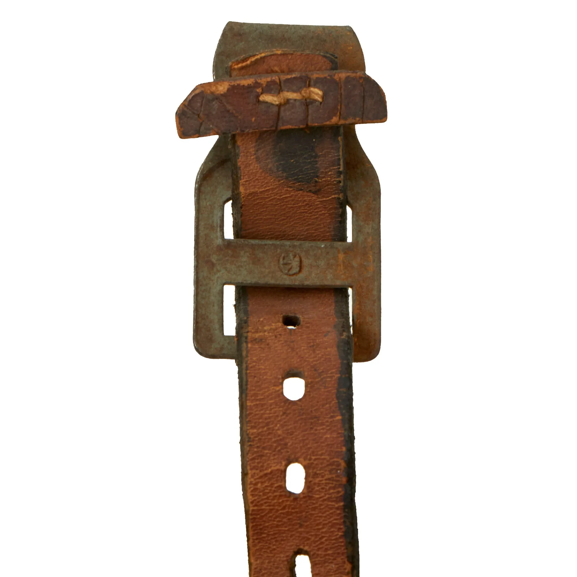 Original German WWII Lightweight (Mounted) Leather Combat Suspender Y Straps - As Used by Paratroopers, Cavalry, Armor Crews & Others