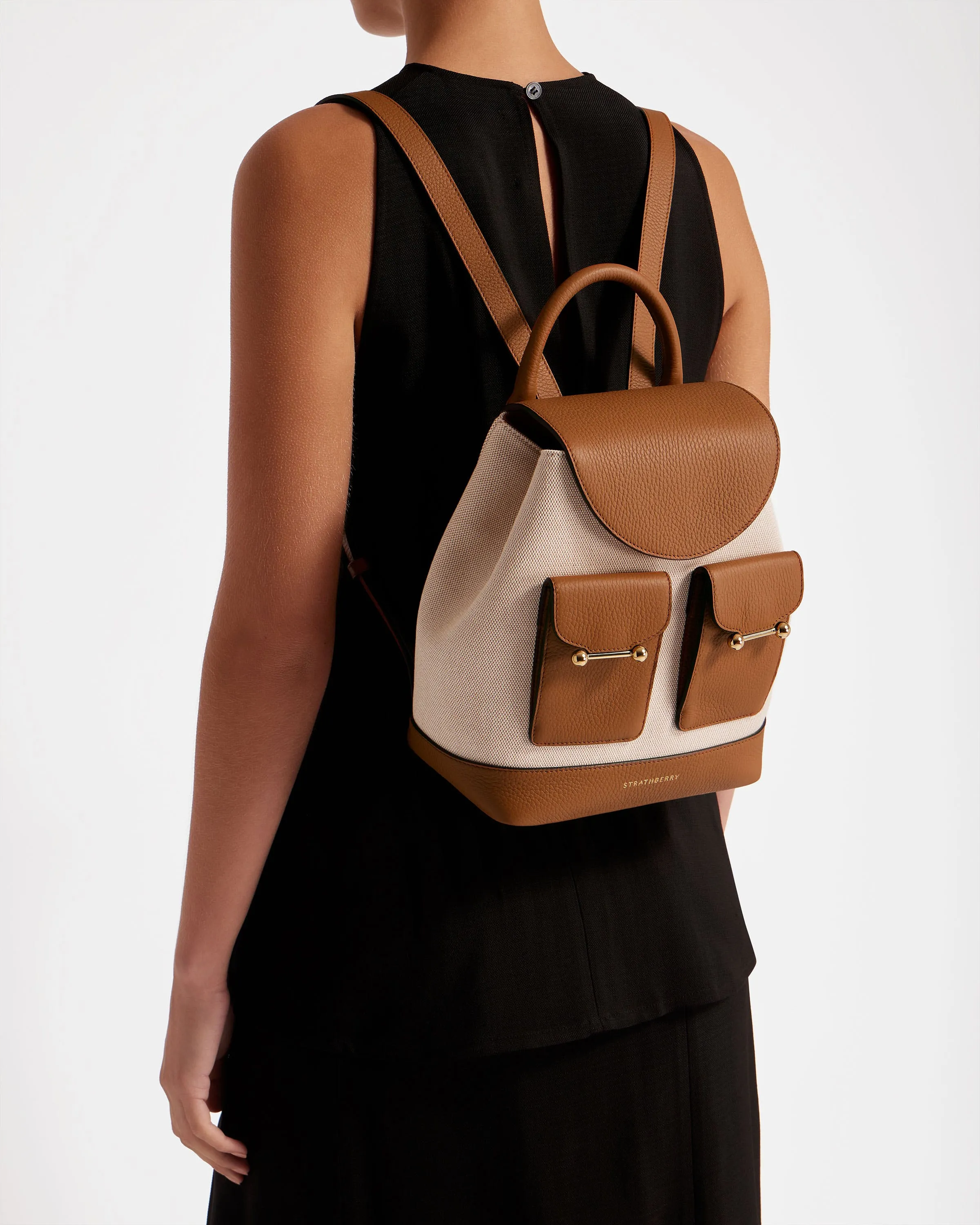 Osette Backpack - Canvas Ecru/Tan