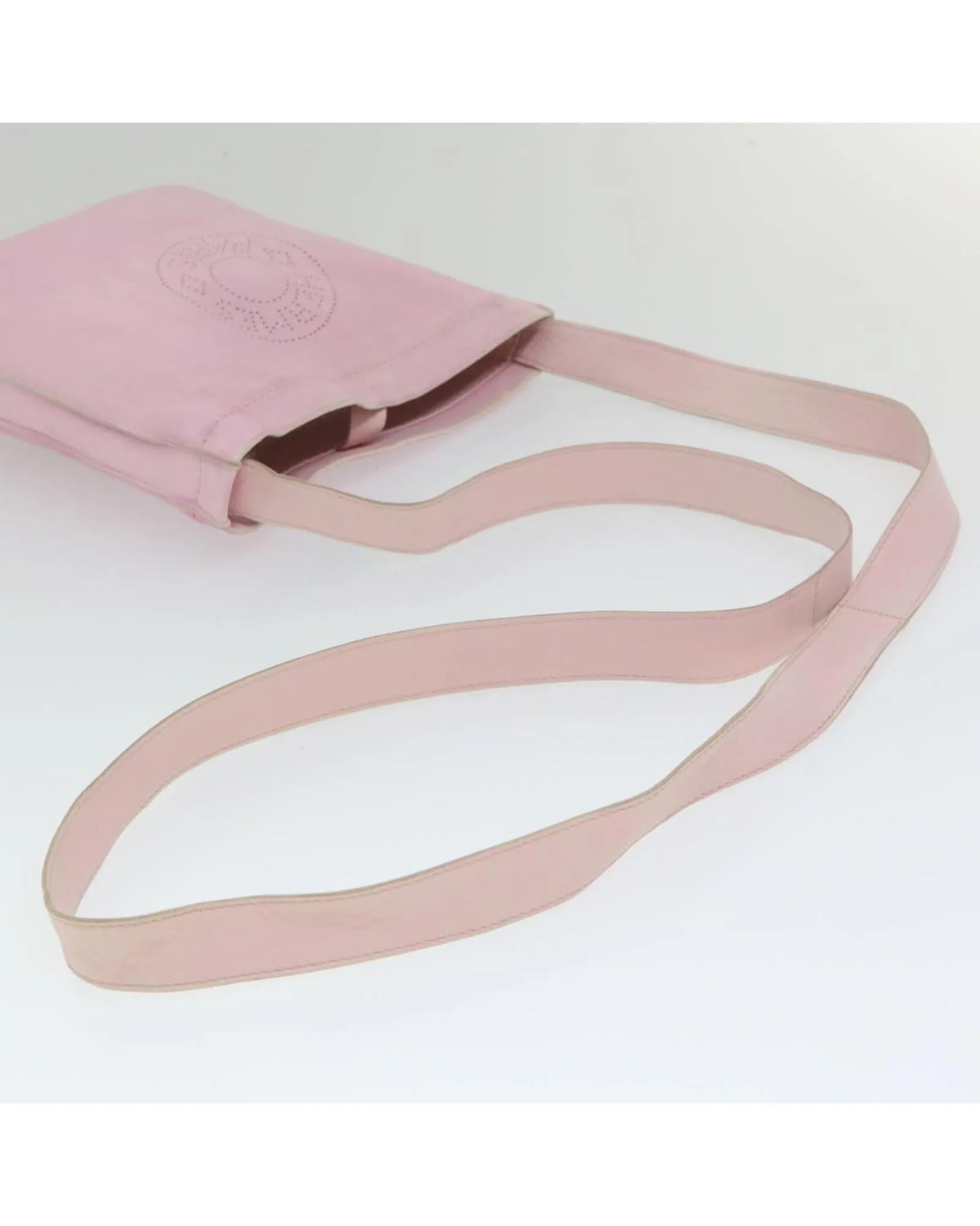 Pink Leather Shoulder Bag with Crude Cell Design