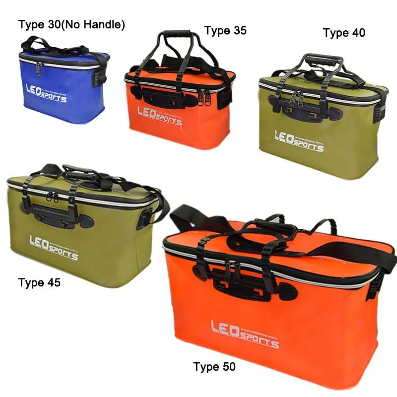 Portable Folding Fish Wear Bucket Outdoor EVA Fishing Tackle Boxes with Handle Fishing Bags Outdoor Fishing Water Tank