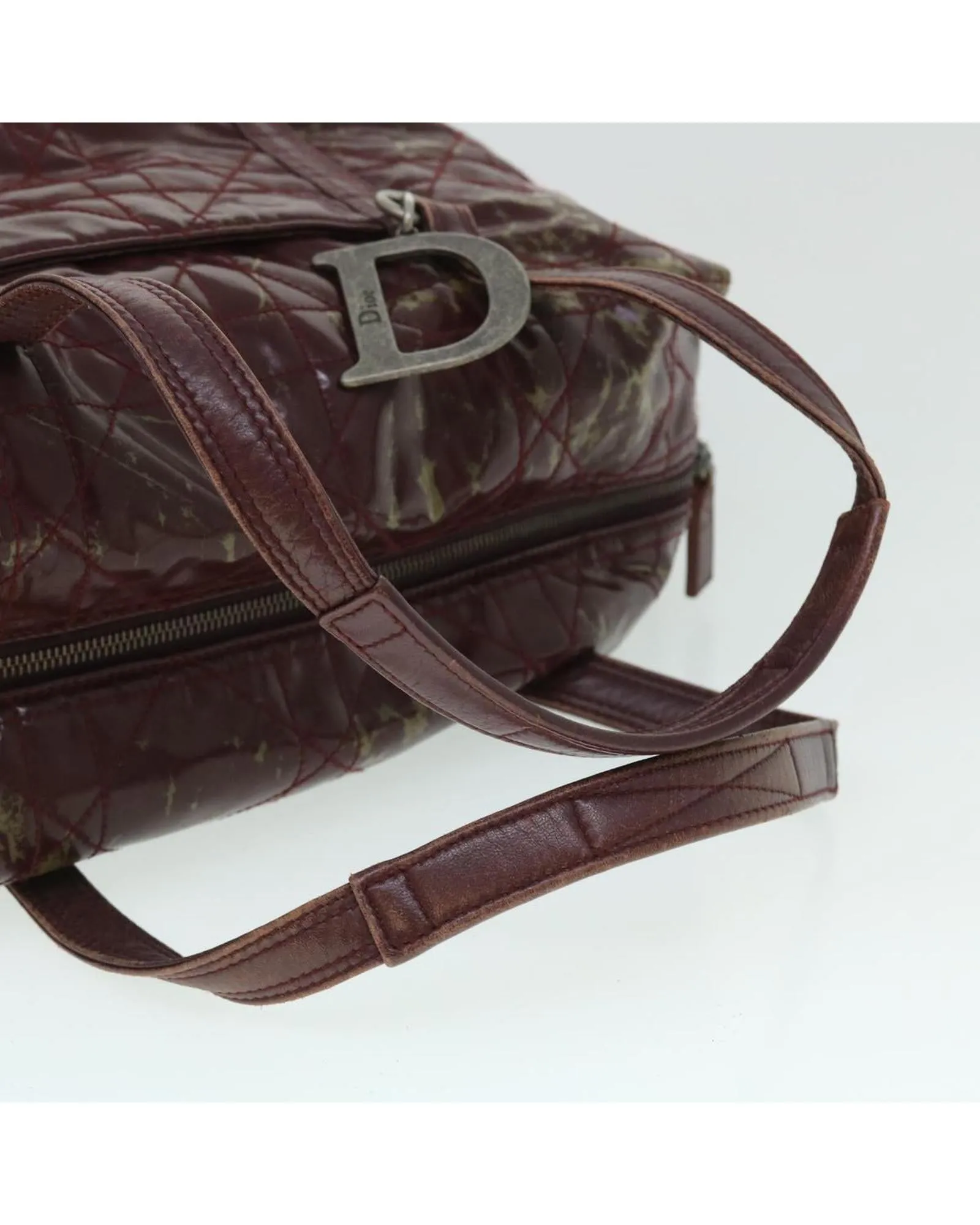 Red Patent Leather Shoulder Bag - Christian Dior