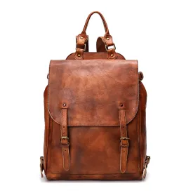 Retro Genuine Leather Casual Business Men's Backpack