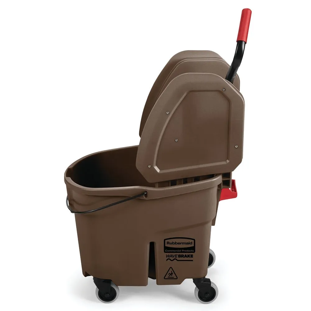 Rubbermaid® WaveBrake® Brown 35 Qt. Down Press Mop Bucket & Wringer