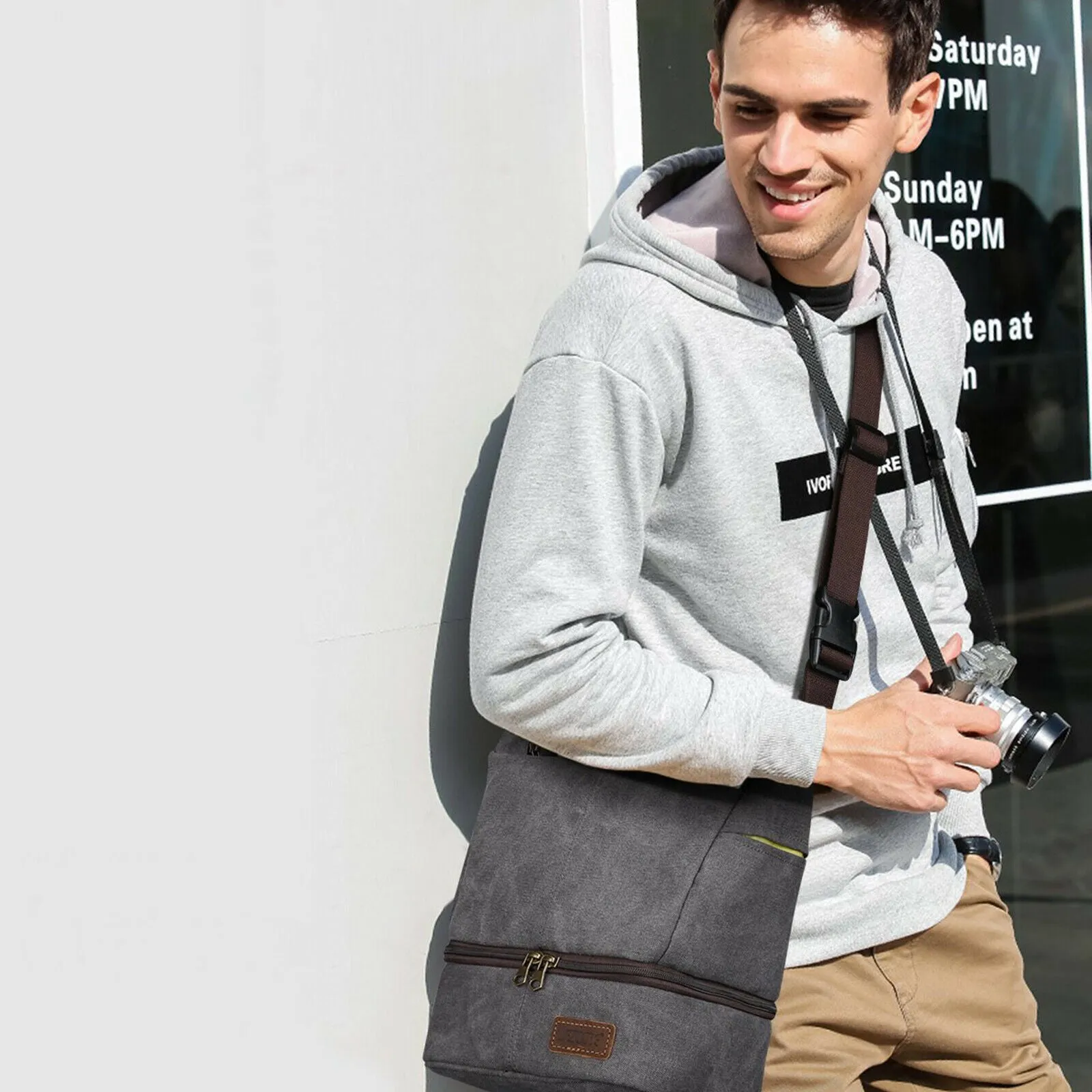 S-Zone Waterproof Canvas Camera Messenger Bag