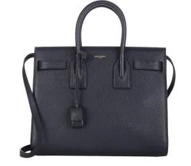 Saint Laurent | Navy Grained Calfskin Small Sac De Jour Handbag