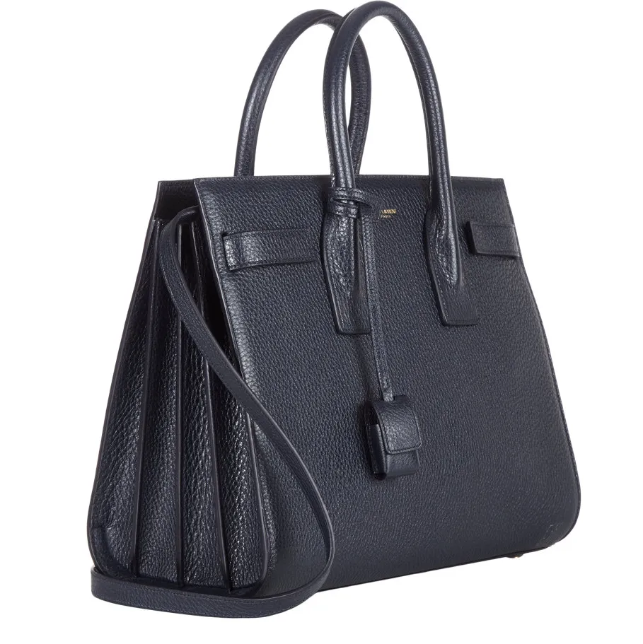 Saint Laurent | Navy Grained Calfskin Small Sac De Jour Handbag