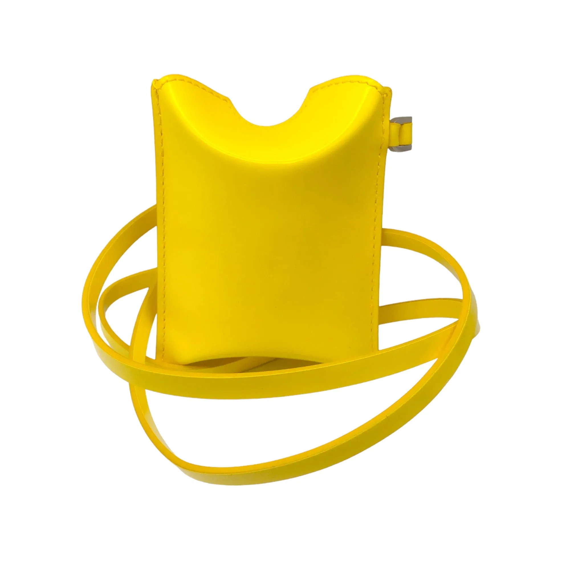 Salvatore Ferragamo Yellow Leather Pouch on Strap