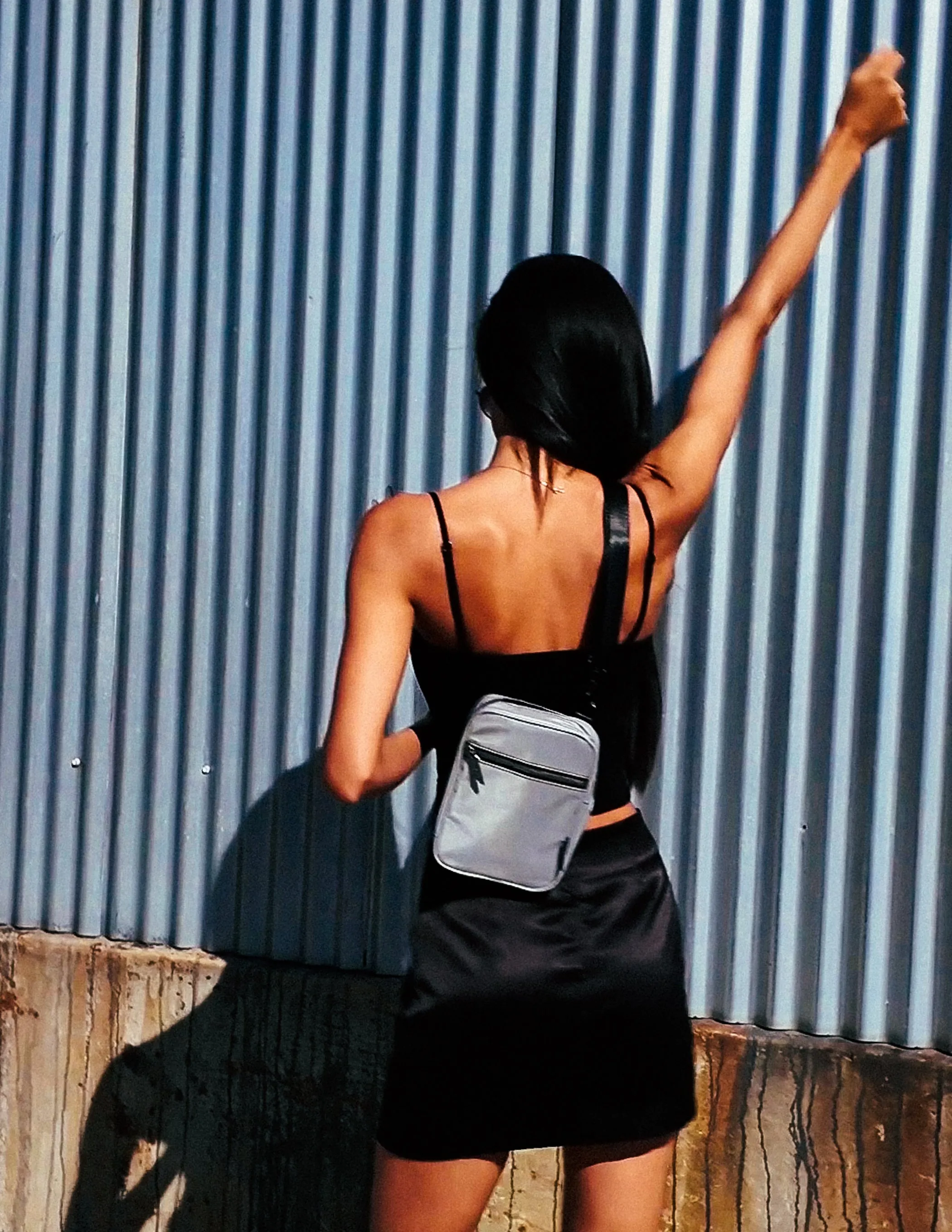 Sidekick |Crossbody Sling Bag | REFLECTIVE Silver